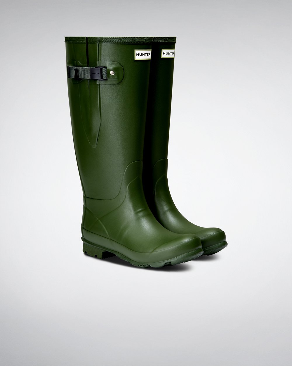 Women Hunter Norris Field | Wide Fit Rain Boots Green | NZ-98436-AQFV